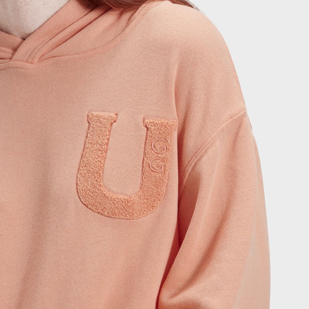 UGG FUZZY LOGO HOODIE SWEATSHIRT - Picture 2 of 5